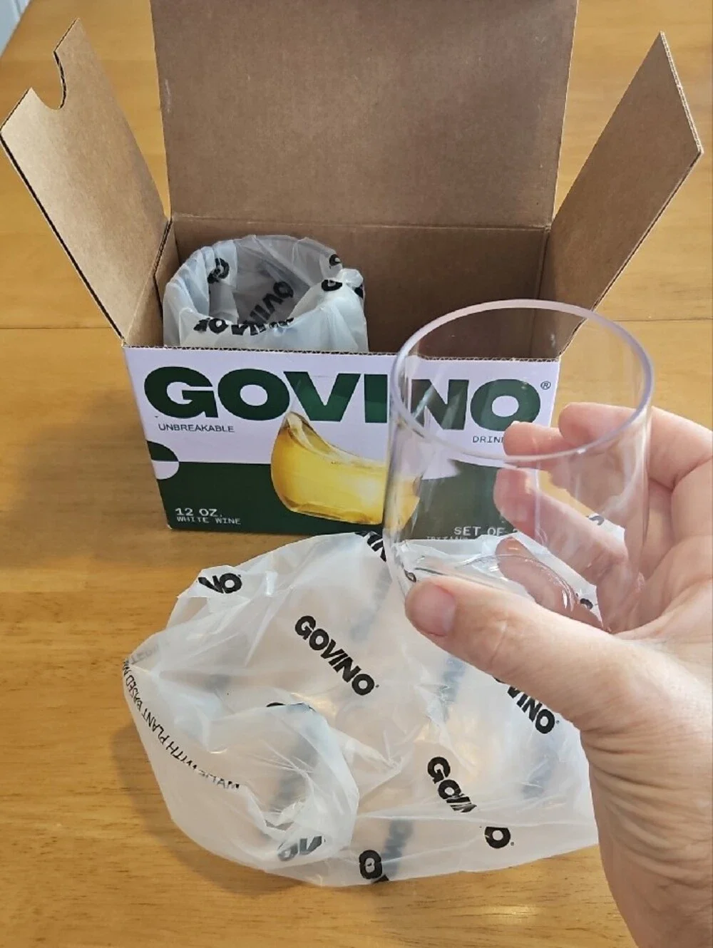 Govino Unbreakable White Wine Glasses - Green Packaging, Set of 2